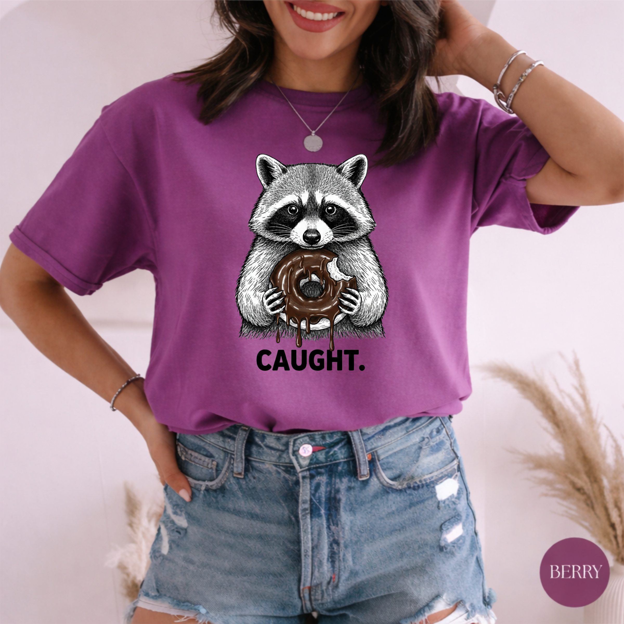 Caught Raccoon Donut Tee