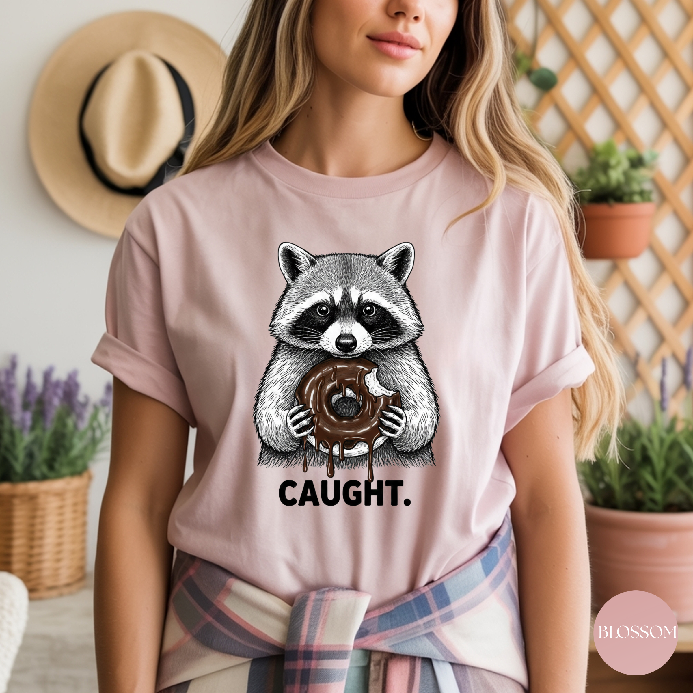 Caught Raccoon Donut Tee