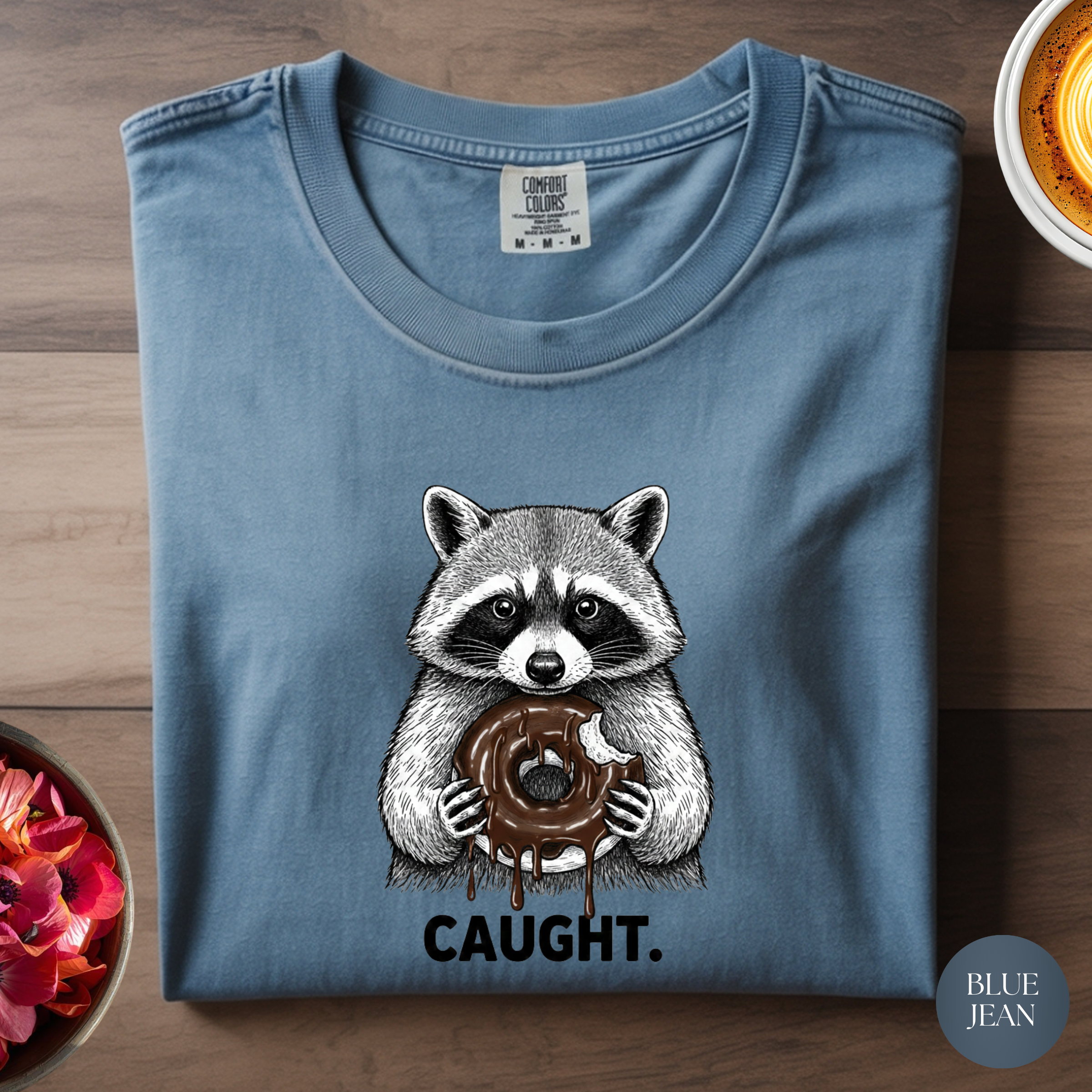 Caught Raccoon Donut Tee
