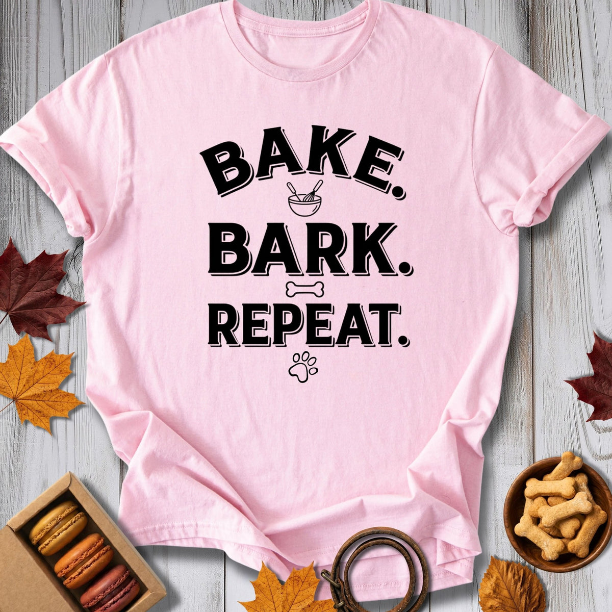 Bake, Bark, Repeat Tee - Pawtisserie - variant