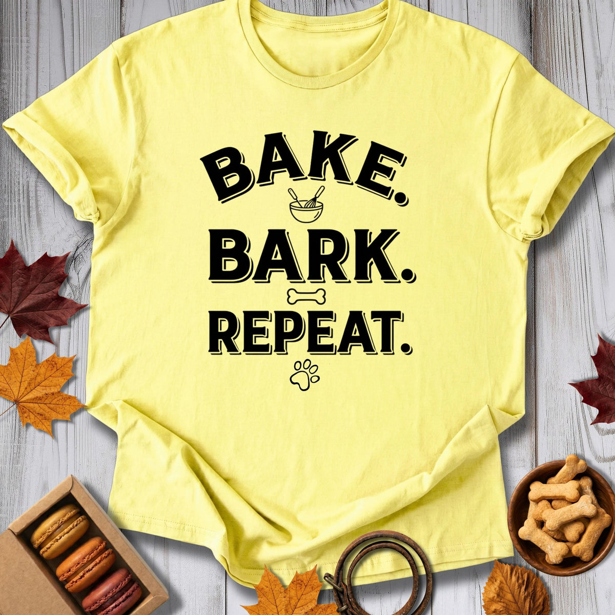Bake, Bark, Repeat Tee - Pawtisserie - variant