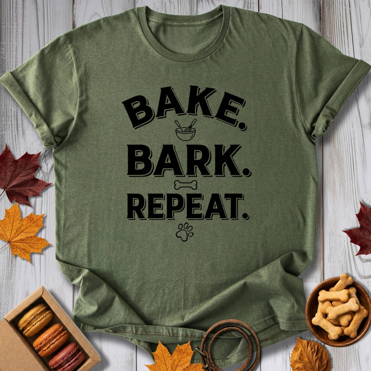 Bake, Bark, Repeat Tee - Pawtisserie - variant