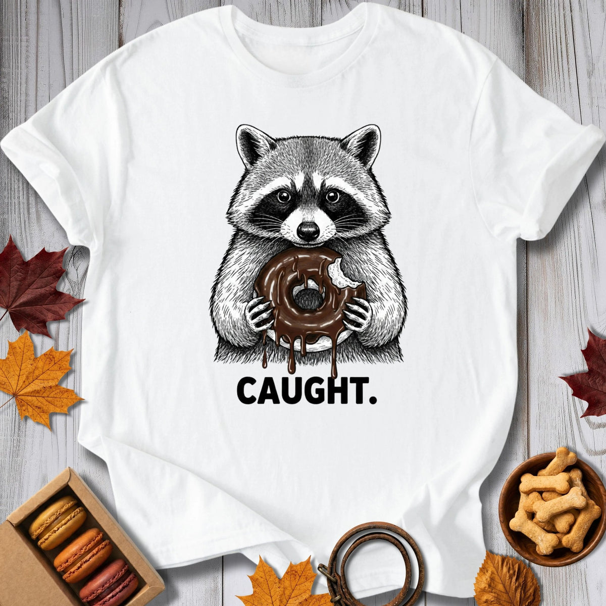 Caught Raccoon Donut Tee - Pawtisserie - variant