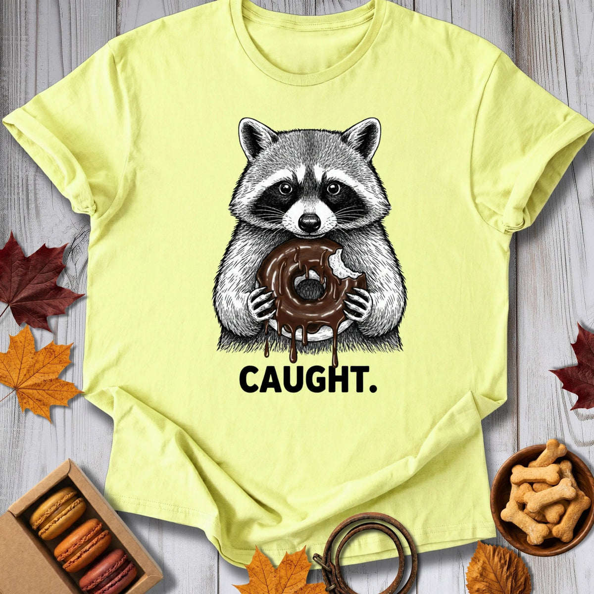 Caught Raccoon Donut Tee - Pawtisserie - variant