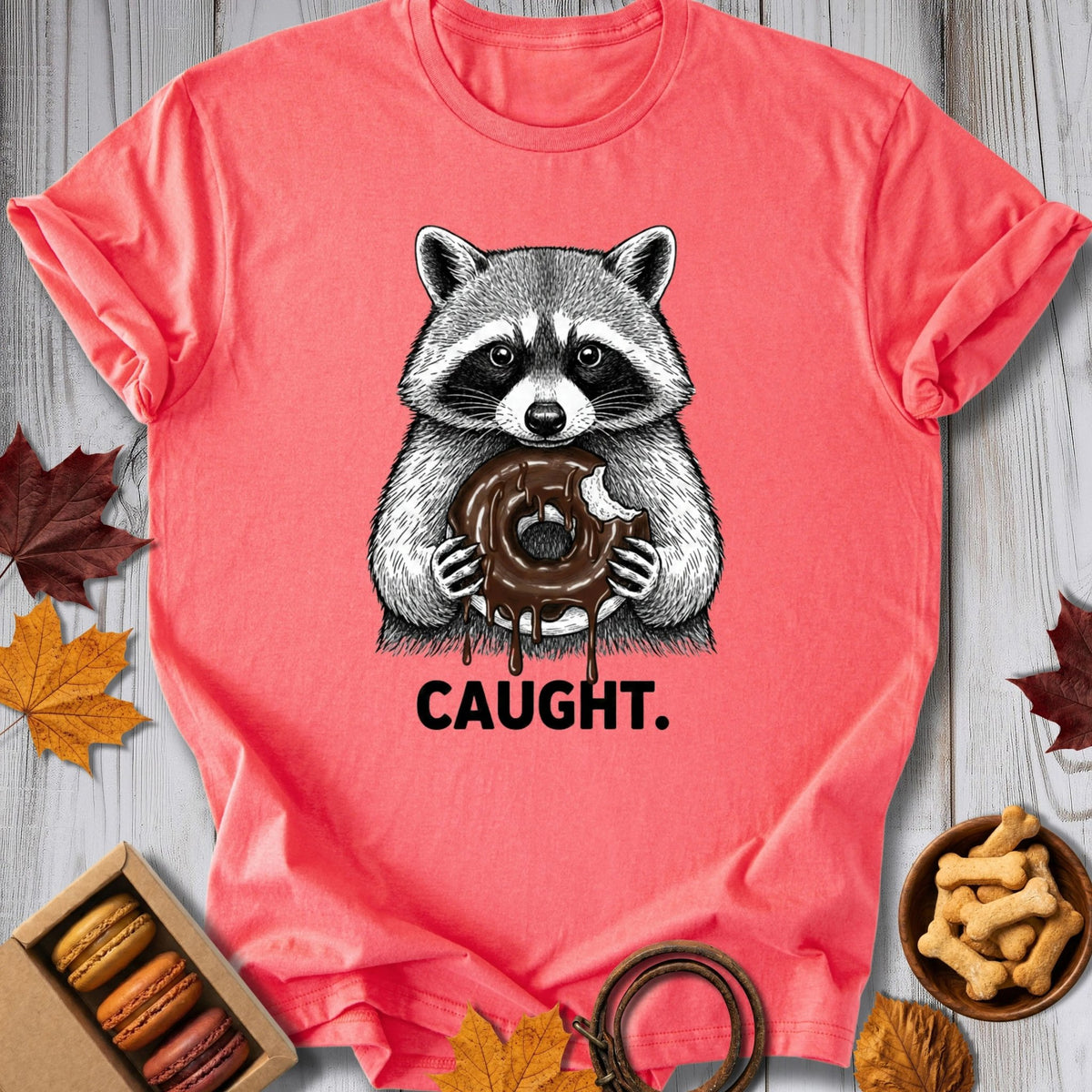 Caught Raccoon Donut Tee - Pawtisserie - variant