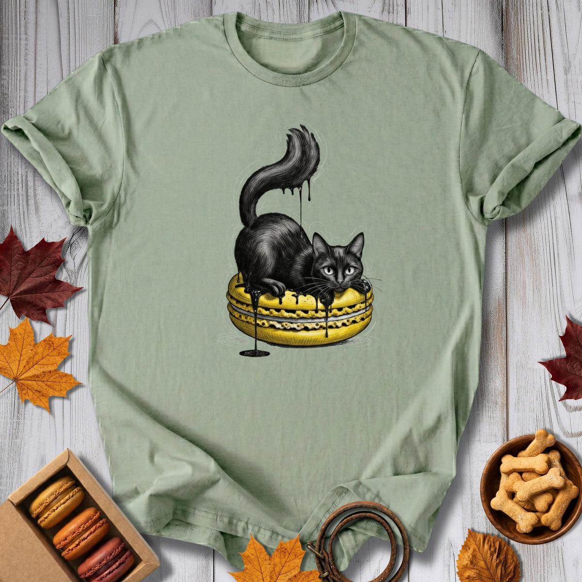 Macaron Mood Cat Tee - Pawtisserie - variant