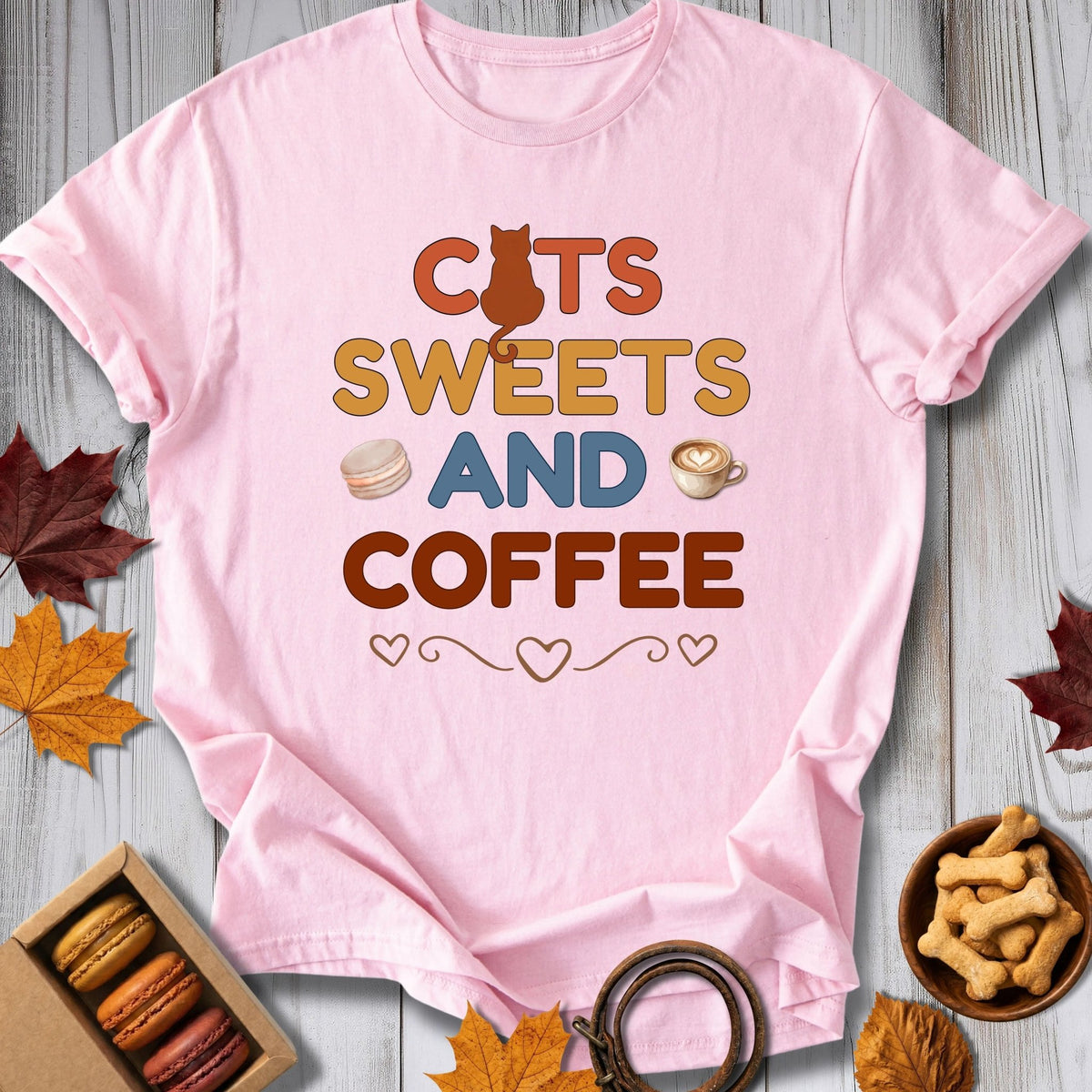 Cats, Sugar & Coffee Tee - Pawtisserie - variant