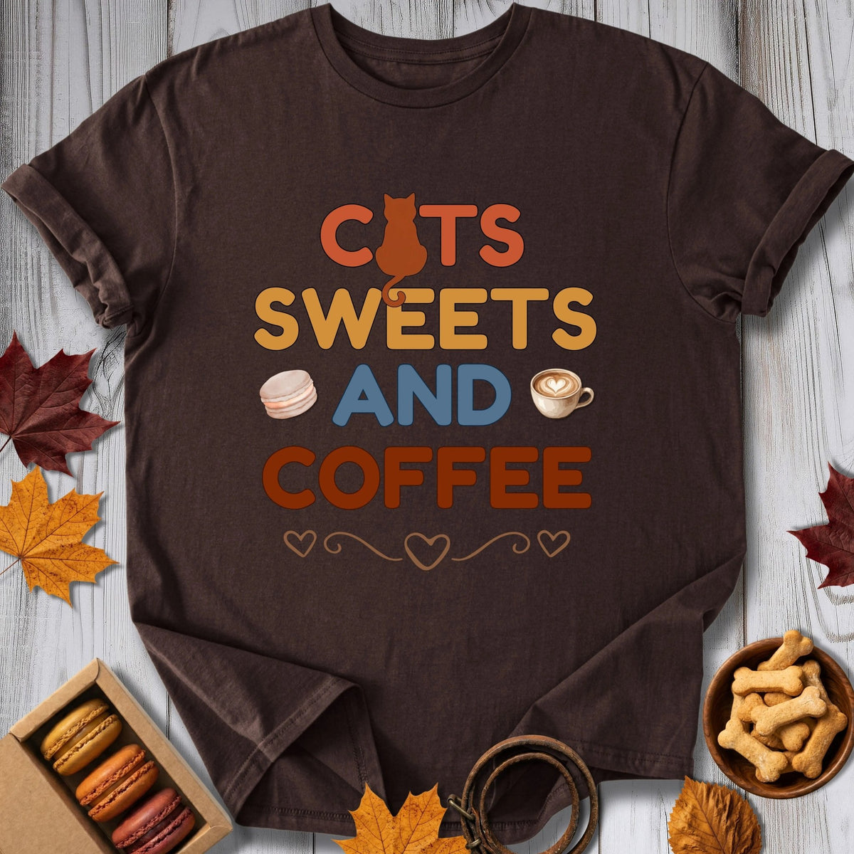 Cats, Sugar & Coffee Tee - Pawtisserie - variant