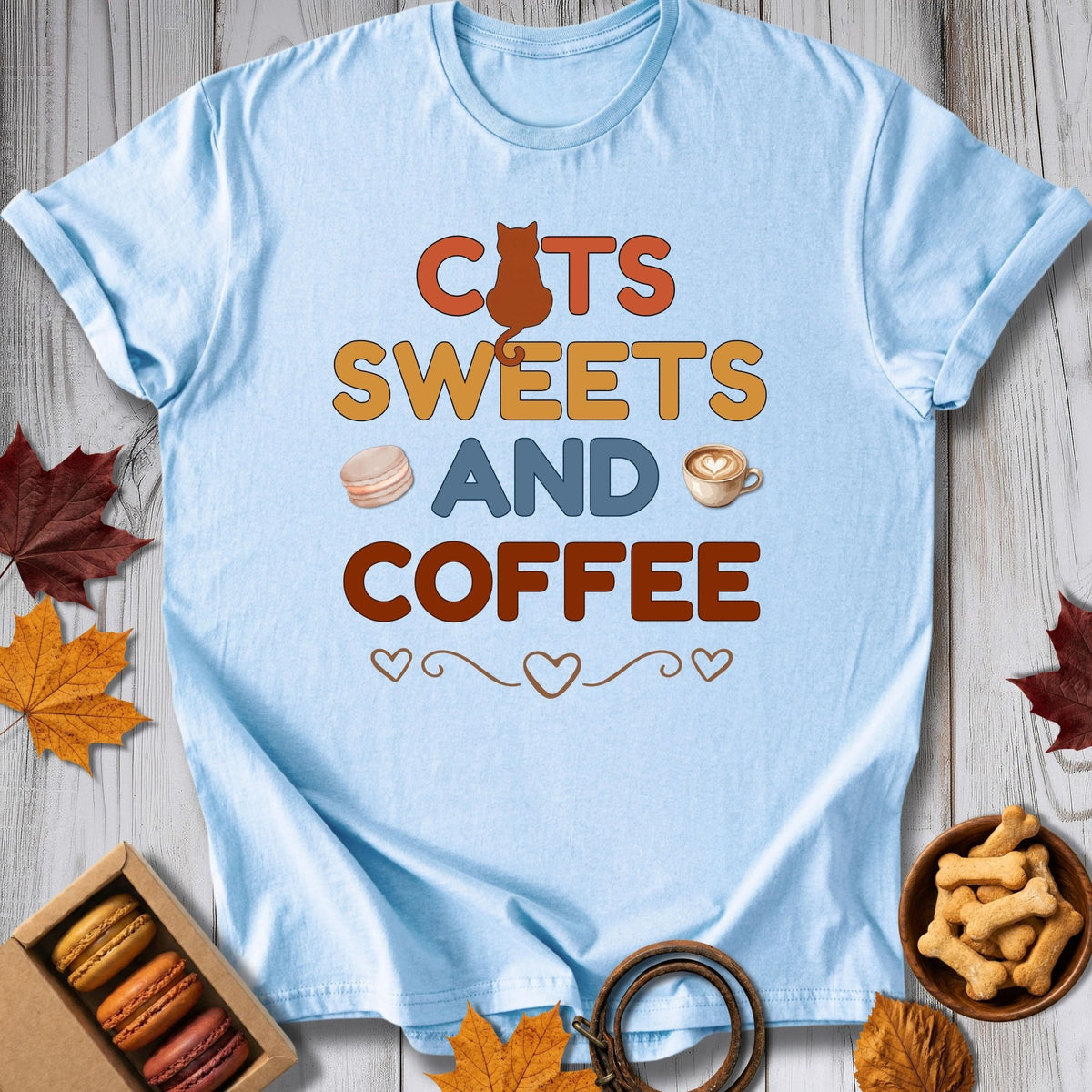 Cats, Sugar & Coffee Tee - Pawtisserie - variant