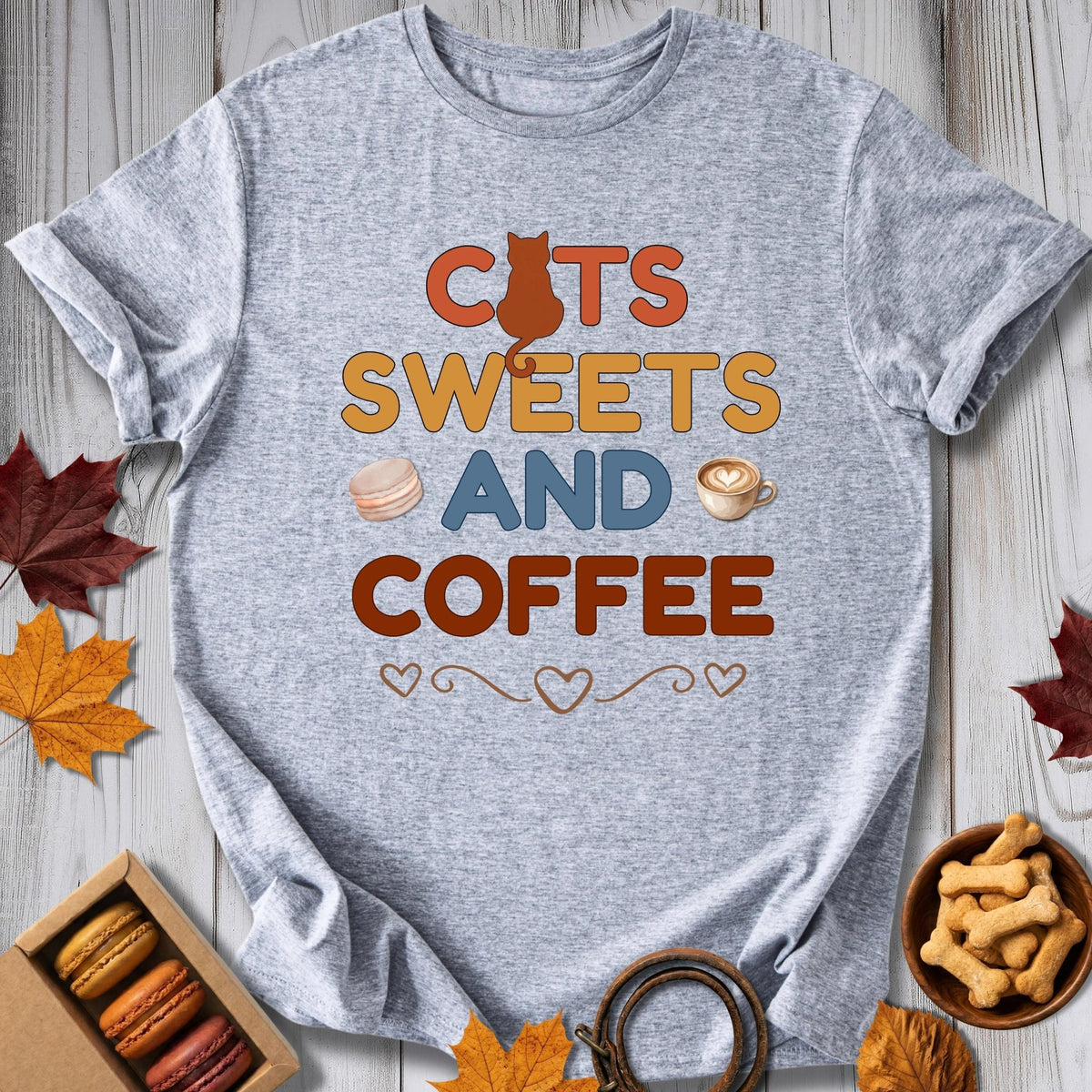 Cats, Sugar & Coffee Tee - Pawtisserie - variant