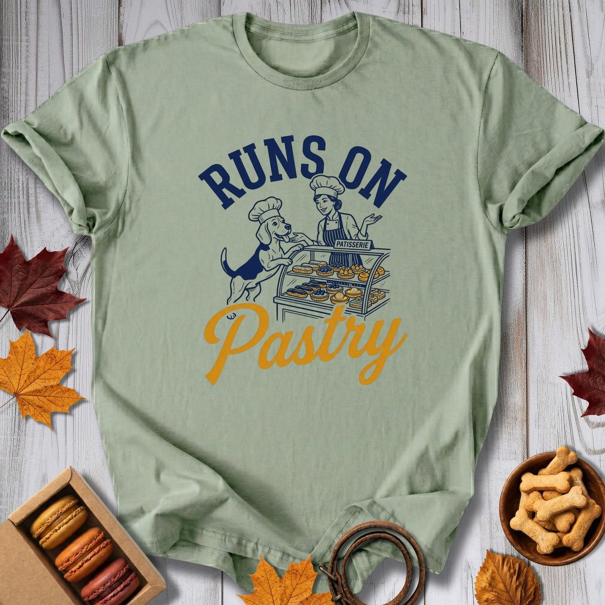 Runs On Pastry Tee - Pawtisserie - variant