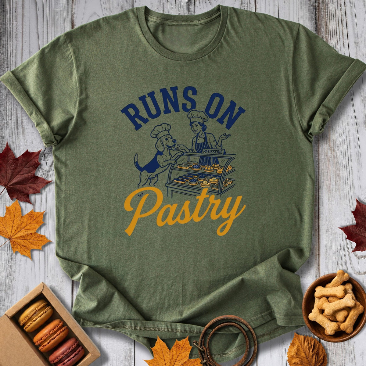 Runs On Pastry Tee - Pawtisserie - variant
